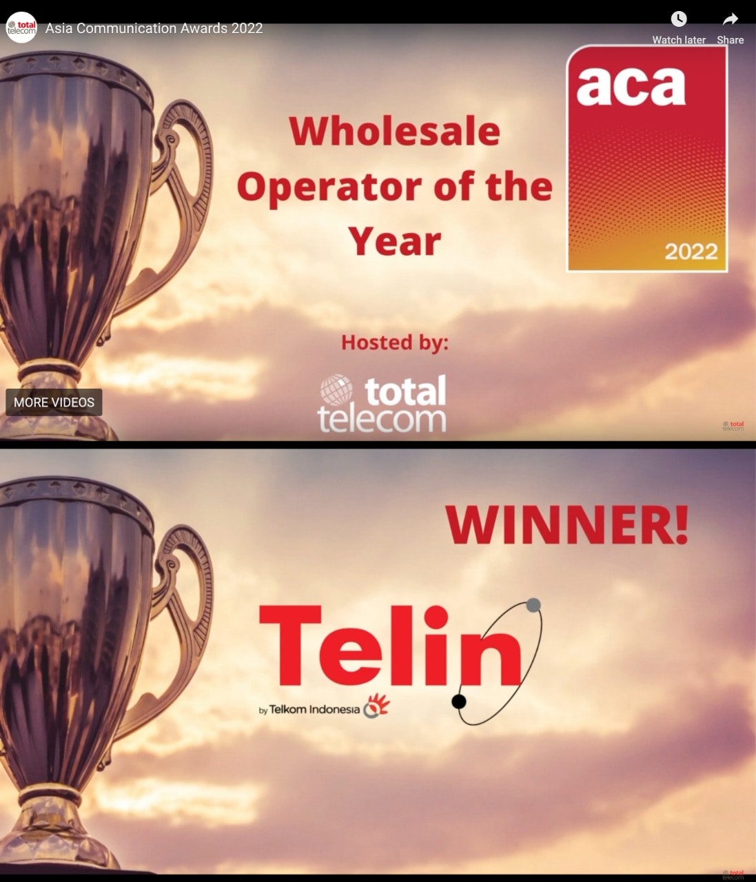 Telin Named as Wholesale Operator of the Year at the Asia Communication Awards 2022