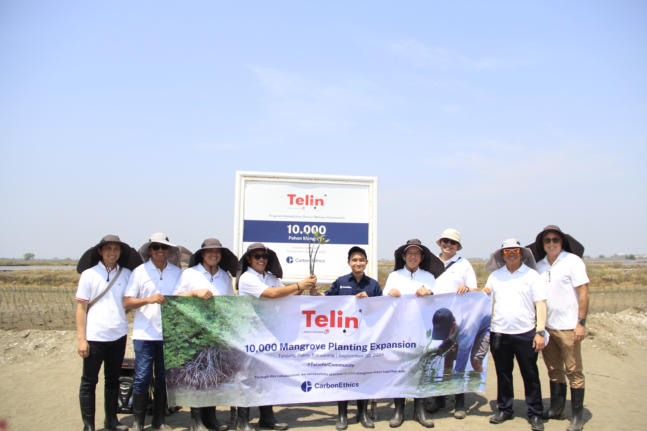 Telin Strengthens Environmental Commitment with the Planting of Additional 10,000 Mangroves